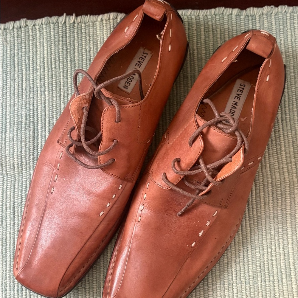 Steve Madden Men's Tan Leather Oxfords